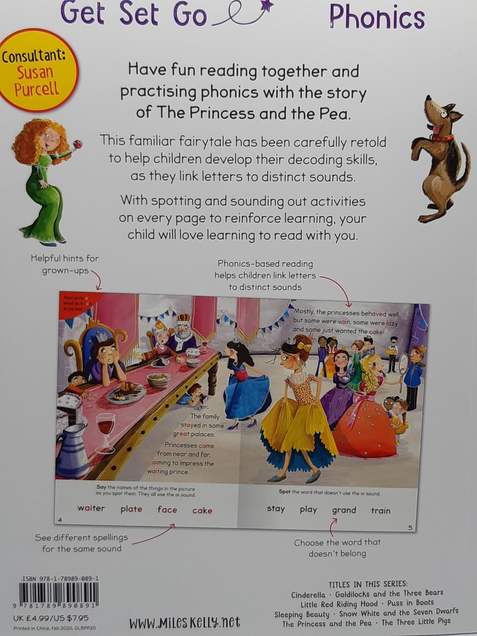 D123 Get Set Go Learn to Read: The Princess and the Pea, Miles Kelly  Publishing