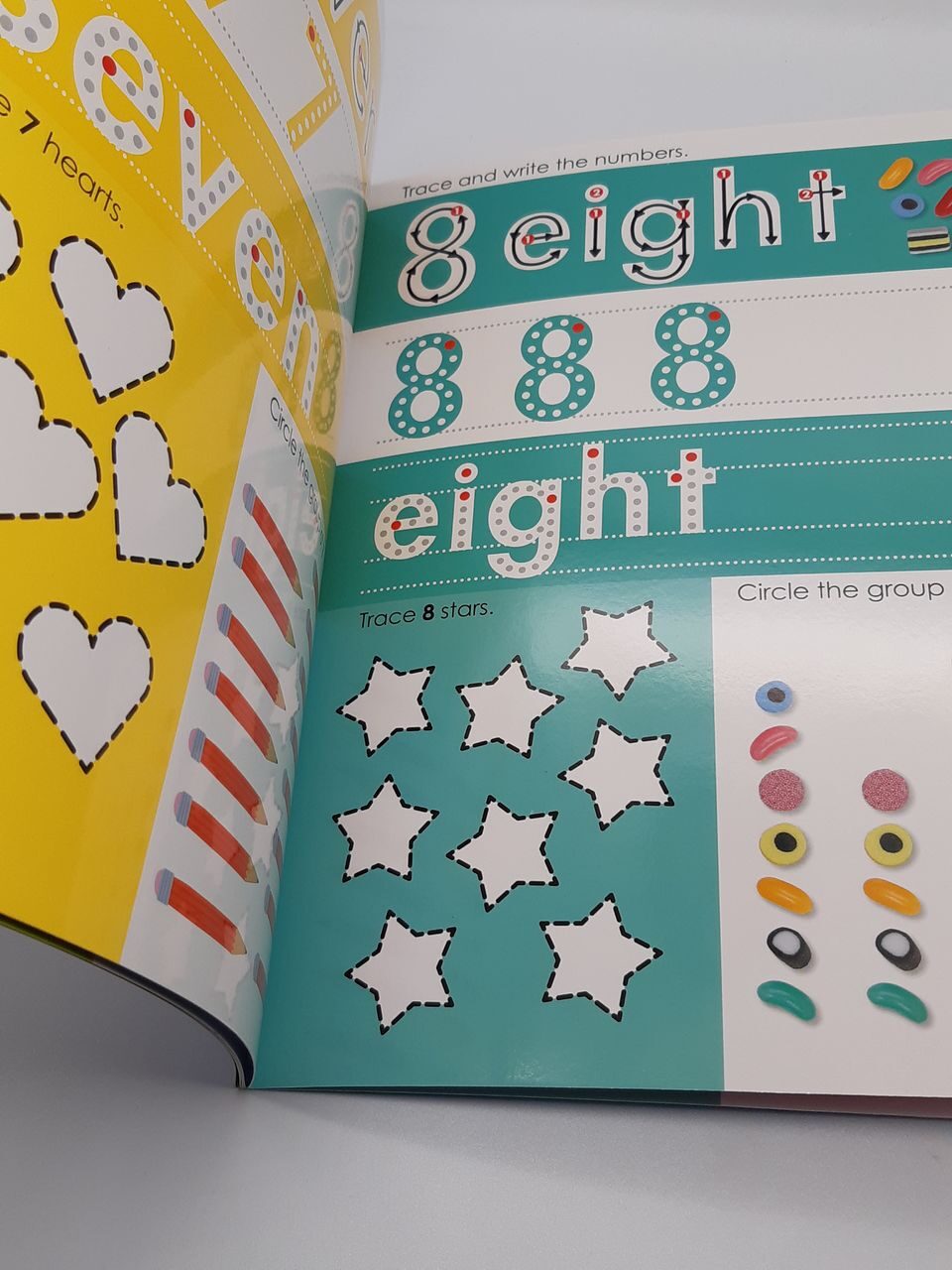 4P34 Ready Set Learn 10 Early Learning Wipe Clean Books Set Collection Colours Shapes Numbers Phonics Handwriting