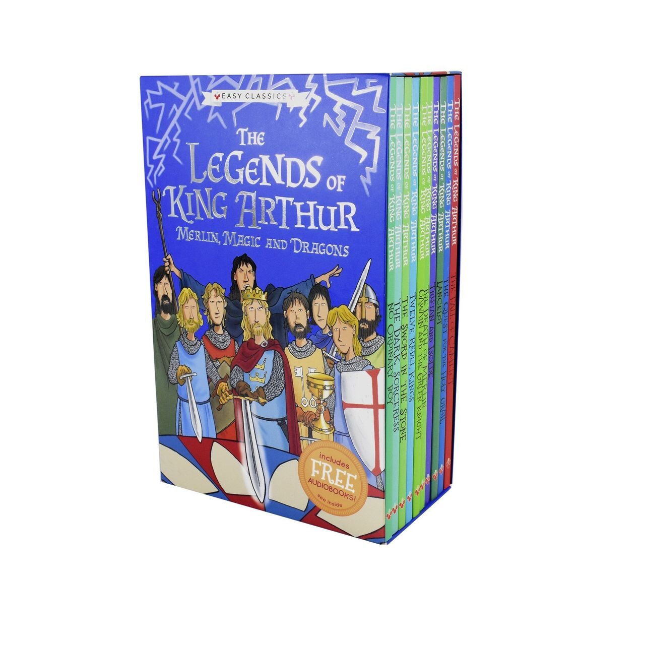 L513 The Legends Of King Arthur Easy Classic 10 Books - Ages 7-9 - Paperback Box Set By Tracey Mayhew